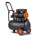 VEVOR 6.3 GALLON AIR COMPRESSOR, 2 HP 3.35 CFM@90PSI, 2-1450F24 - BLACK-ORANGE - Like New