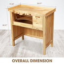 DNA MOTORING HEAVY DUTY WOOD WORKBENCH WOODEN WORKBENCH 5 DRAWERS TOOLS-00524 - Like New