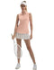 FKEEP WOMEN'S SLEEVELESS POLO GOLF TENNIS SHIRT TANK LIGHT PINK M - Brand New