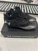 3026981 Under Armour Spotlight Clone 3.0 MC Mens Football Cleats, Size 11, Black - Like New