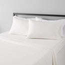 AMAZON BASICS 4 PIECE DELUXE MICROFIBER BED SHEETS QUEEN SIZE, SOLID - CREAM - Brand New