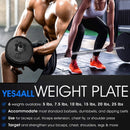 YES4ALL 1 INCH CAST IRON WEIGHT PLATES FOR DUMBBELLS (COMBO 5LBS X 4PCS) - Like New