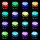 4-Pack Submersible LED Remote Control, 16 Colors Waterproof LED Tea Lights Like New