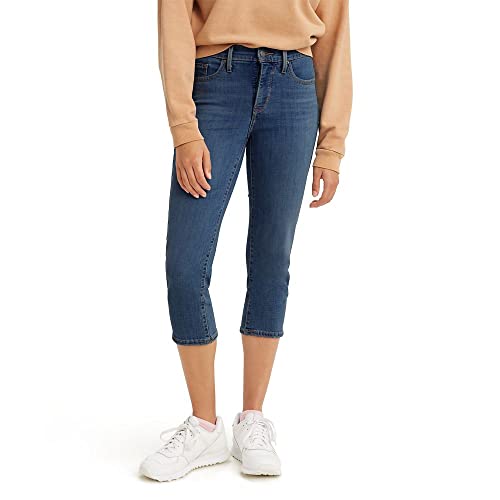 LEVI'S WOMEN'S 311 SHAPING CAPRI JEANS SIZE 32 LAPIS AMIDST- DARK INDIGO - Brand New