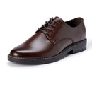 AMAZON ESSENTIALS MEN'S ROUND TOE DERBY DRESS SHOES - SIZE MEN 8.5 - DARK BROWN - Brand New