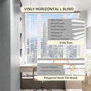 AIRLAJYID Cordless Vinyl Mini L Blinds 23" W x 64" H 1" Slat White Horizontal - Brand New