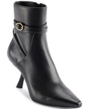 KL443438 KARL LAGERFELD WOMEN'S KARLY POINTED TOE HEELED ANKLE BOOTIE BLACK 6 - Like New