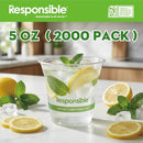Responsible Products Clear Cold Cup, 5 oz Cups (2000 Count) - B0CBKWP9DJ - Brand New