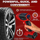 EMSON BULLSEYE PRO TIRE INFLATOR PRESSURE GAUGE AUTOMATIC SHUT OFF 9475 - RED - Like New