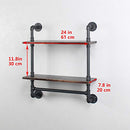 LENGEN Industrial Pipe Bathroom Shelf with Towel Bar,Rustic 24inch B08HDFLTHM - Like New