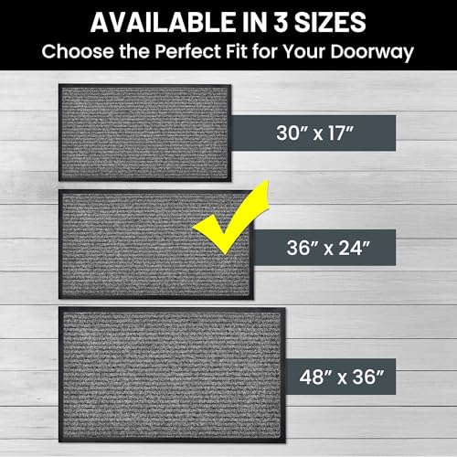 Sierra Concepts Front Door Mat Welcome Mats Entrance Doormat 2-Pack - Gray - Like New