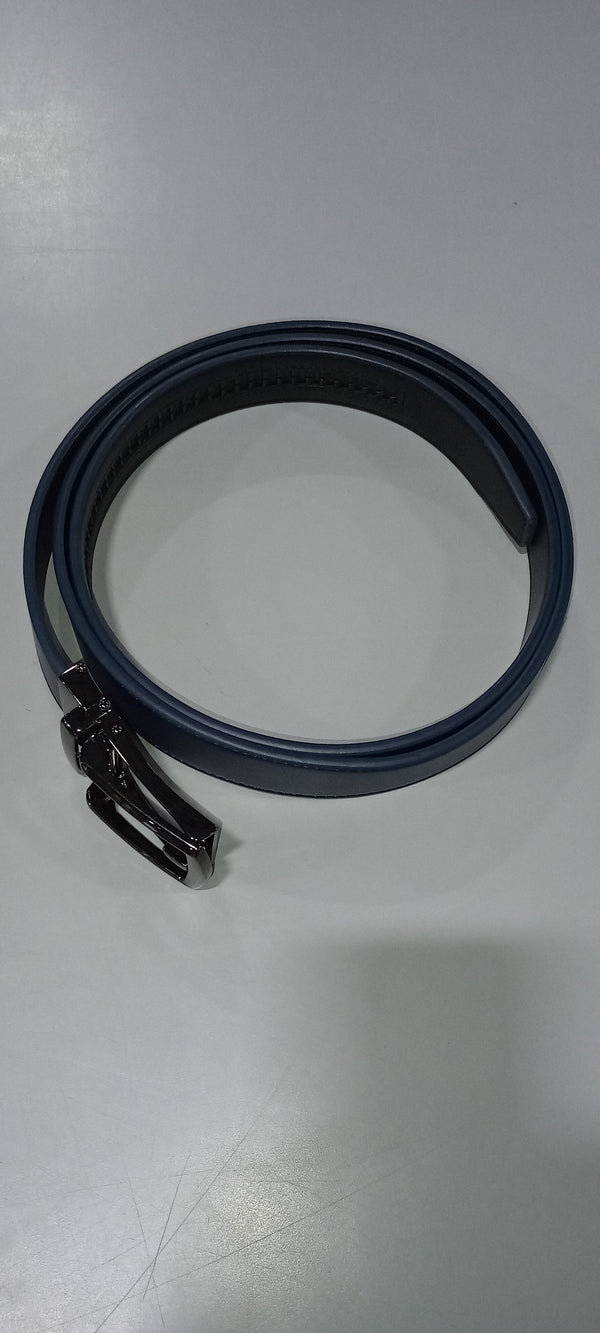 LEATHER RATCHET COMFORT CLICK BELT DRESS SLIDE BUCKLE SIZE 28 TO 50 - BLUE - Like New