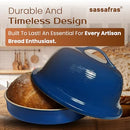 Sassafras Superstone® Stoneware La Cloche® Bread Baker Blue Glazed, B087DT24F6 - Brand New