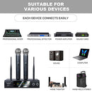 BAOLESH Wireless Microphone System, Two Channels, 514.60mhz-556.5mhz (BL-81) - Like New