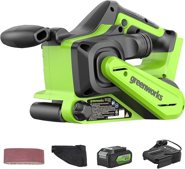 Greenworks 24V Brushless Cordless 3" x 18" Belt Sander Kit - Scratch & Dent