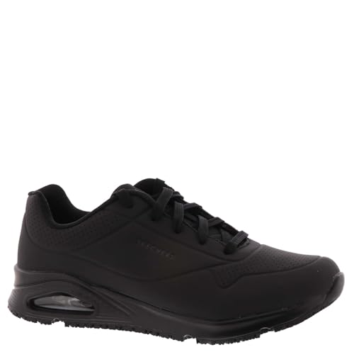 200054 Skechers Men's Work Uno SR Sutal Lace Up Skech AIR Black Size 9.5 - Like New