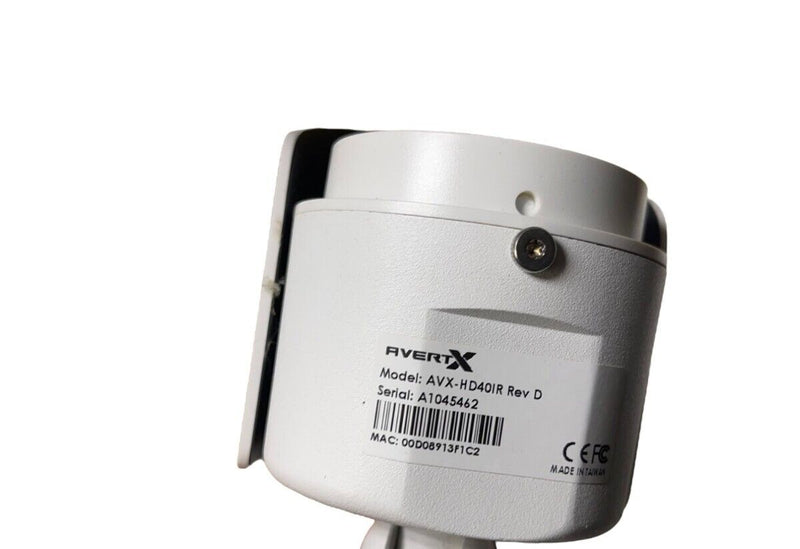 AVERTX REV D HD PLUS MINI IP BULLET CAMERA IN/OUTDOOR AVX-HD40IR - WHITE Like New