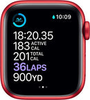 For Parts: Apple Watch 6 GPS Cellular 40mm RED Alum Case RED Band -CRACKED SCREEN/LCD