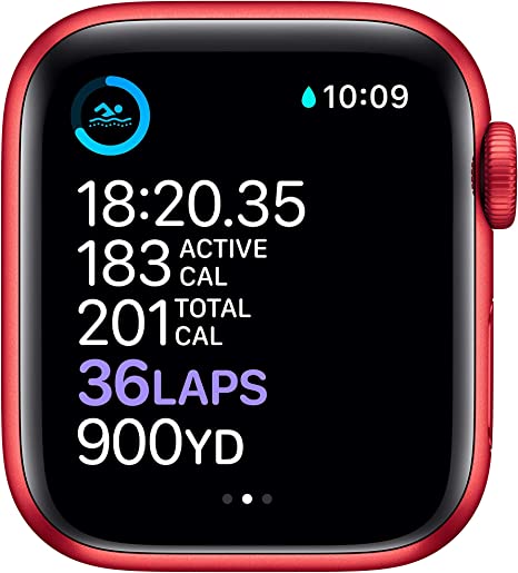 For Parts: Apple Watch 6 GPS Cellular 40mm RED Alum Case RED Band -CRACKED SCREEN/LCD