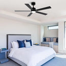 VACZON CEILING FANS WITH LIGHTS AND REMOTE, 52 INCH BLACK CEILING FAN - BLACK - Like New