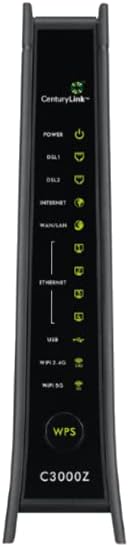 ZyXEL C3000Z Dual-Band 802.11b/g/n Gigabit Modem for CenturyLink - Black Like New