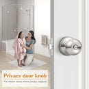 PROBRICO BRUSHED NICKEL BALL PRIVACY DOOR KNOB KEYLESS INTERIOR DOOR LOCK - Like New
