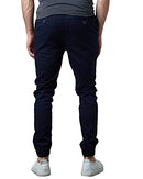MJP-601NV GALAXY BY HARVIC MEN'S BASIC STRETCH TWILL JOGGERS CHINOS NAVY L - Brand New
