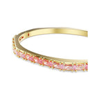 Swarovski Matrix bangle, Baguette cut, Pink, Gold-tone finish - Like New