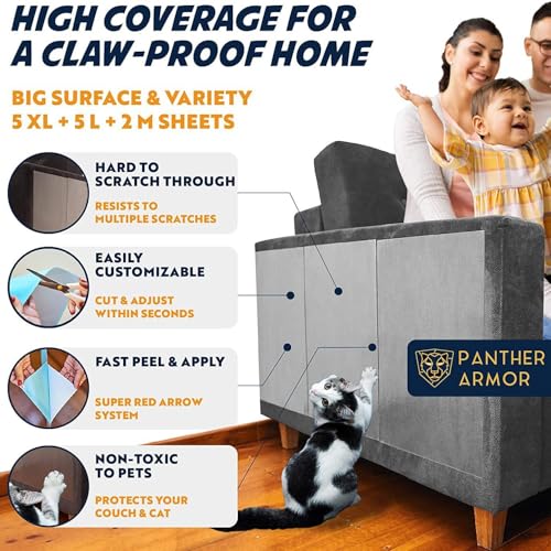 GNIUSYNAX CAT SCRATCH DETERRENT DOUBLE SIDED ANTI FM001- TRANSPARENT - Brand New