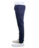 GALAXY BY HARVIC MEN'S BASIC STRETCH TWILL JOGGERS - SIZE: MEN XL - NAVY - Brand New