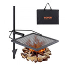 VEVOR SWIVEL CAMPFIRE GRILL, FIRE PIT GRILL GRATE OVER FIRE PITS - BLACK - Like New