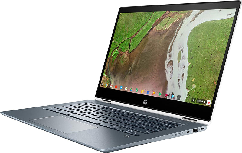 HP Chromebook 14" FHD i3-8130u 8 64GB eMMC Chrome OS 14-da0011dx - Blue/White Like New