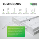 Sunco 8.5" Wraparound Garage LED Shop Light 4FT 5000K 60W, 7200 LM, B0BSJ1V3S5 - Brand New