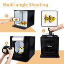 AMZDEAL PHOTO STUDIO PORTABLE LIGHT BOX ADJUSTABLE LIGHT TENT 3000K-6000K, BLACK - Like New
