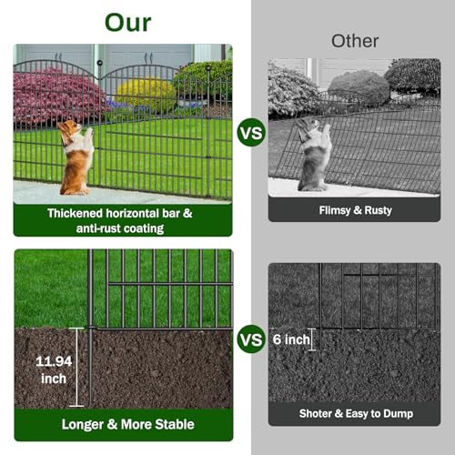 BILIBOMPA 10 PANEL DECORATIVE GARDEN FENCE WITH GATE SGDWWL-H5-03 - Like New