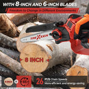 TREXEEN MINI CHAINSAW MWK M18 8" 6" CHAINSAW BATTERY NOT INCLUDED - BLACK/RED - Like New