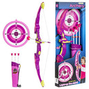 Best Choice Products Light Up Archery Toy Play Set Cup Arrows Target - Pink - Like New