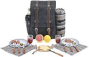 CALIFORNIA PICNIC PICNIC BACKPACK FOR 2 STYLISH ALL-IN-ONE - BLACK/BROWN - Like New