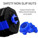 VIVITORY Dumbbell Set - Adjustable Weights, Non-Rolling, 44 to 66 Lbs - Blue - Like New