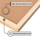 MEETMATE Cork Notice Board 60 x 90 CM Cork Boards for Walls Wood Frame - Brand New