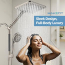 B0FRR258M8 Dual Handheld Shower Head Combo, 2-in-1 Rain Shower Heads - Nickel - Like New