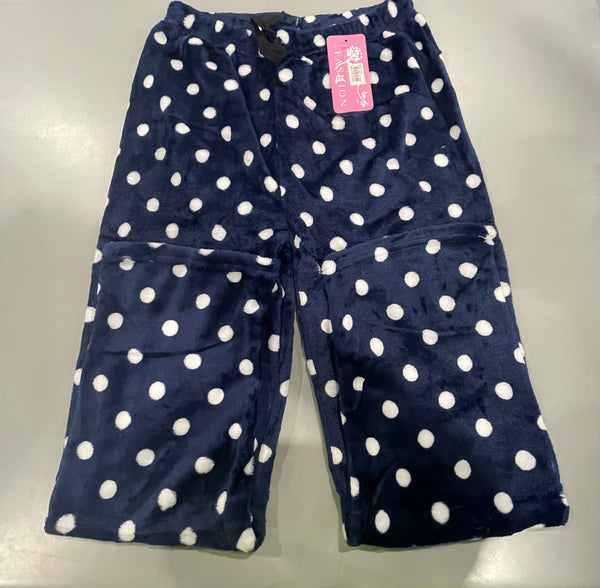 FASHION EXTRA SOFT FLEECE PAJAMAS PANTS - SIZE: WOMEN L/XL - BLUE - Brand New