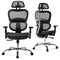 JHK ERGONOMIC HIGH BACK OFFICE CHAIR WITH HEADREST, LUMBAR SUPPORT - BLACK - Like New