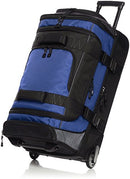 AMAZON BASICS RIPSTOP WHEELED DUFFEL, 30'', 105L, ZH1704075F - BLUE - Like New