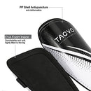 TAGVO SOCCER SHIN GUARDS KIDS YOUTH ADULTS PROTECTIVE SOCCER - SIZE M - E/WHITE - Like New