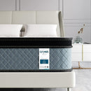 CRYSTLI QUEEN MATTRESS NAIVEER CRYSTLI 12" MEMORY FOAM - WHITE/ BLUE - Brand New