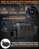 CREATIVE XP NIGHT VISION MONOCULAR HUNTING SURVEILLANCE W/CARD READER BLACK - Like New