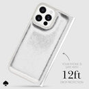 KATE SPADE NEW YORK WALLET FOLIO IPHONE 16 PRO MAX CASE - METALLIC SILVER - Like New