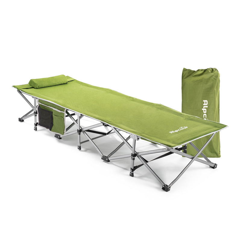 ALPCOUR FOLDING CAMPING COT – LARGE – SMALL COLLAPSING - ARMY - Scratch & Dent