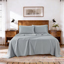 KATHY IRELAND HOME LYOCELL & LINEN BLEND 4-PIECE SHEET SET QUEEN - MOUSE GRAY - Like New